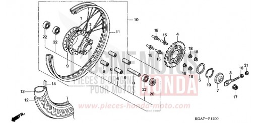 REAR WHEEL CG125ES4 de 2004